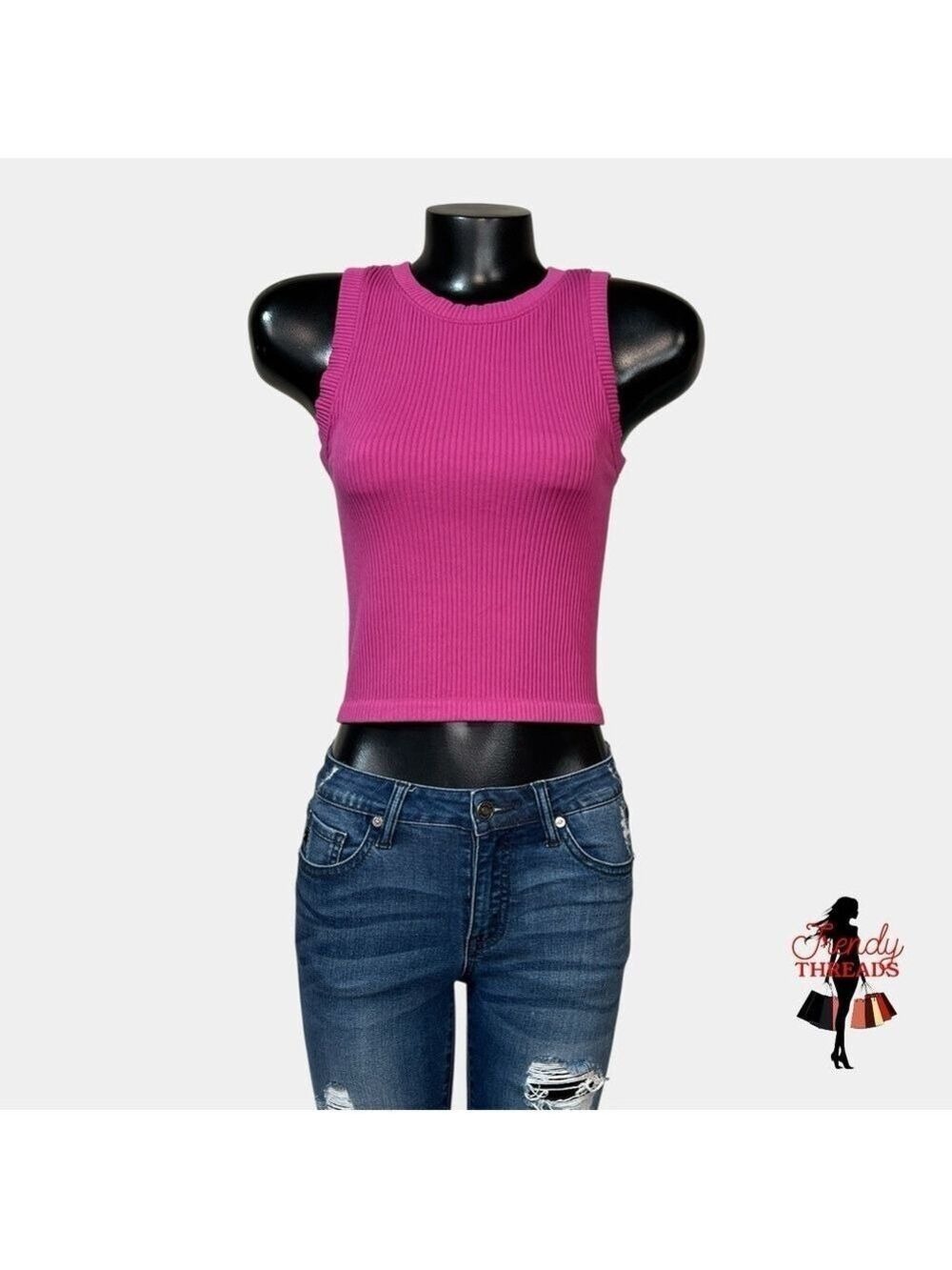 5/$25 ⭐️ Gypsy + Jade NEW Ribbed Tank Top XS/SMALL Stretchy Pink Cropped Shirt